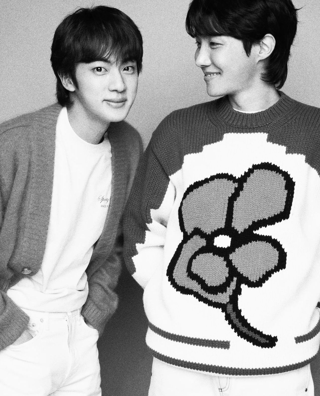 j-hope with BTS's eldest member Jin, who was the first member to be discharged from the military (Photo: Instagram / uarmyhope)
