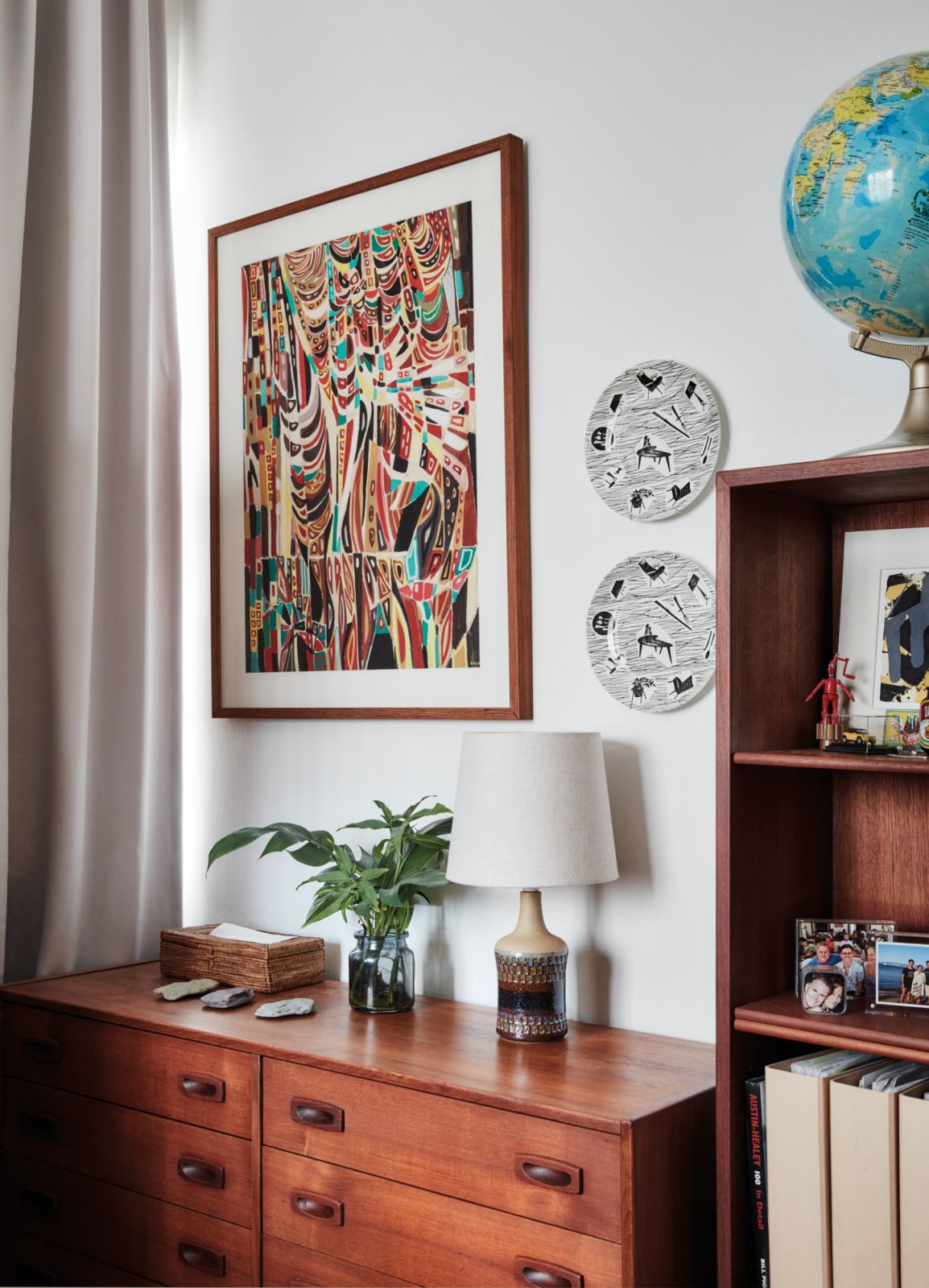 A piece by Sariochmin Salim, one of Budden’s favourites, which was sourced from Art Agenda and hangs in his study