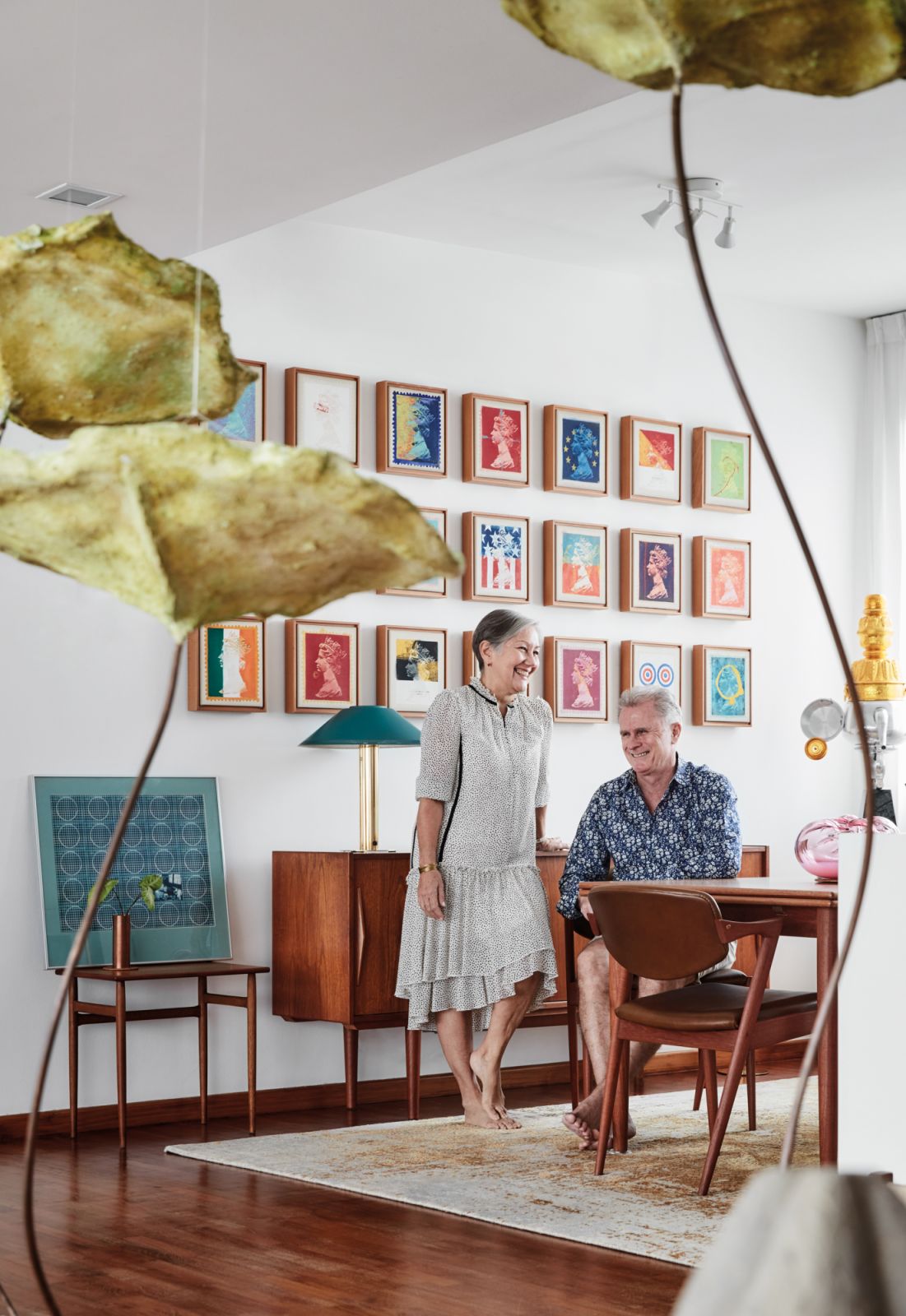 Krystina Lyon and Mark Budden in their dining room