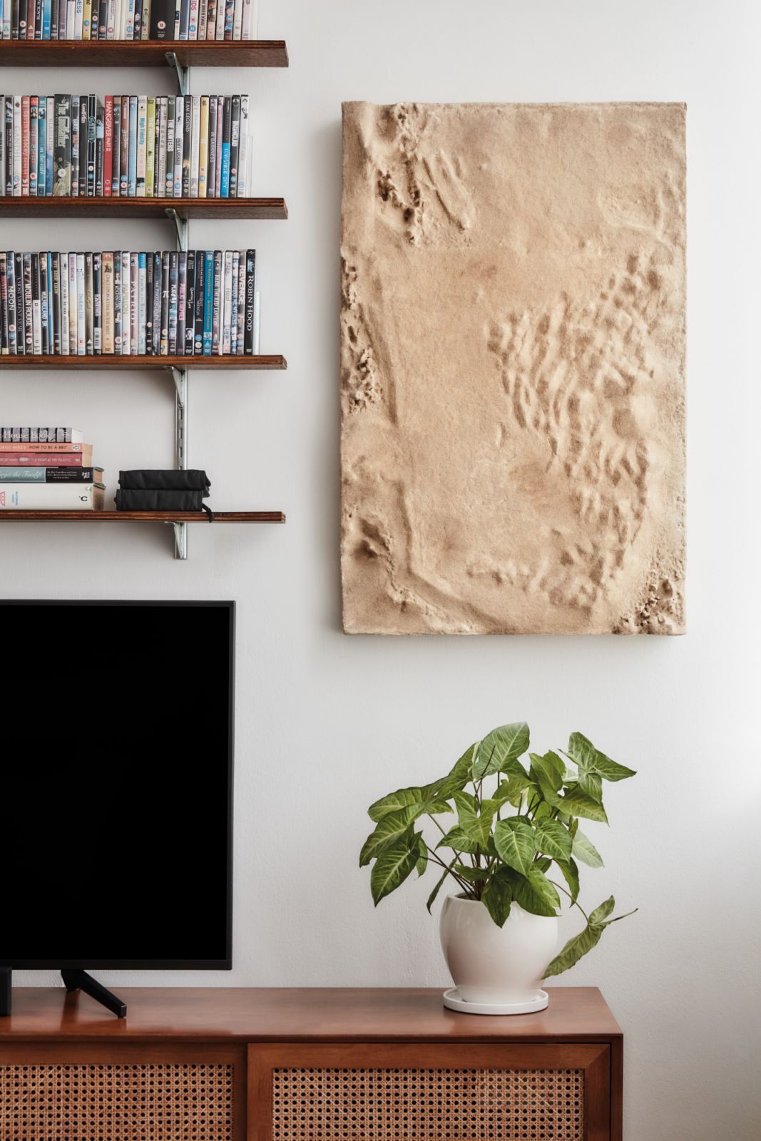 A three-dimensional piece by Charles Lim from the STPI – Creative Workshop & Gallery, commenting on land reclamation and sand mining in the region