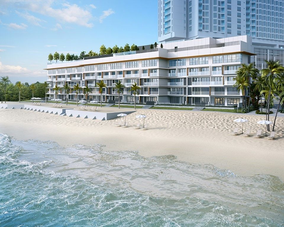 The premium 5.28-acre beachfront development overlooks the Andaman Sea