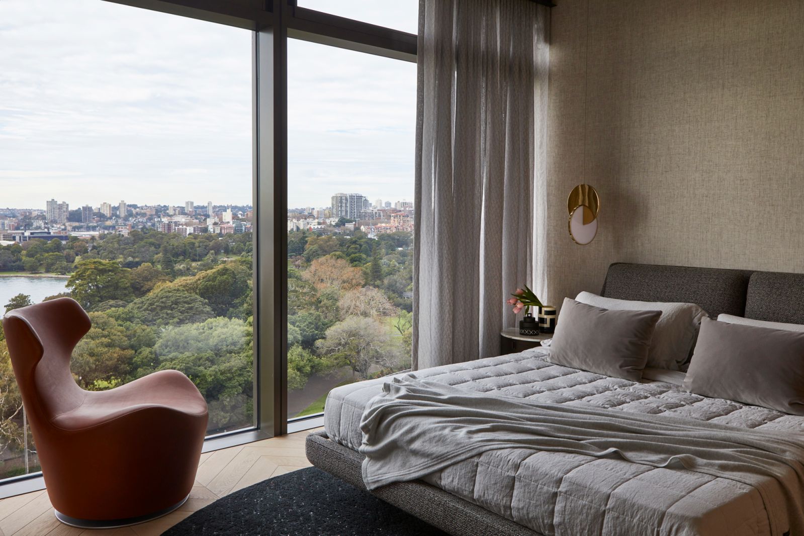 The inviting bedroom