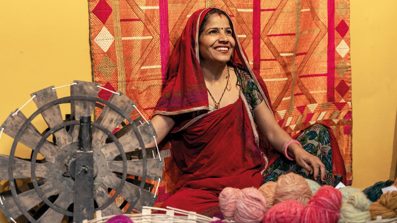 One of the artisans behind Jaipur Rugs’ thoughtfully crafted collections