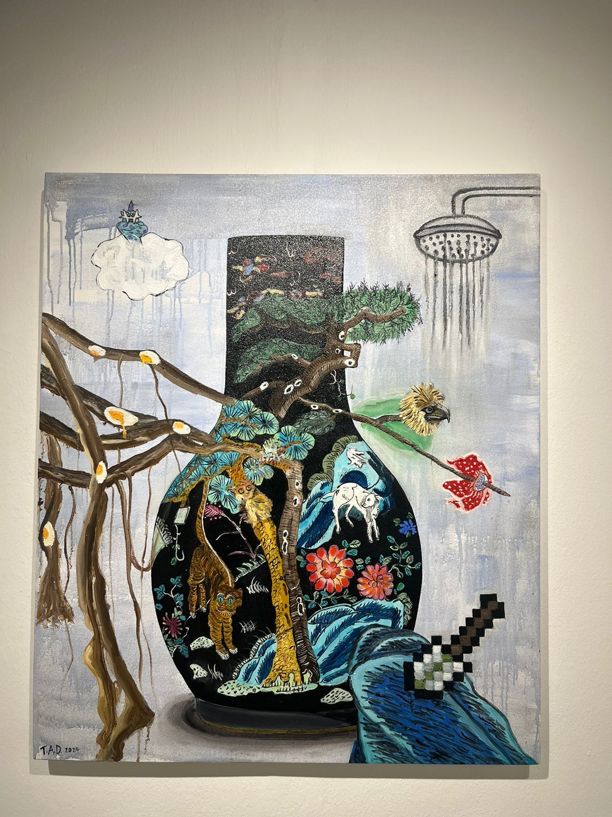 'Tropical Shower,' Oil on Canvas 42 x 36 inches