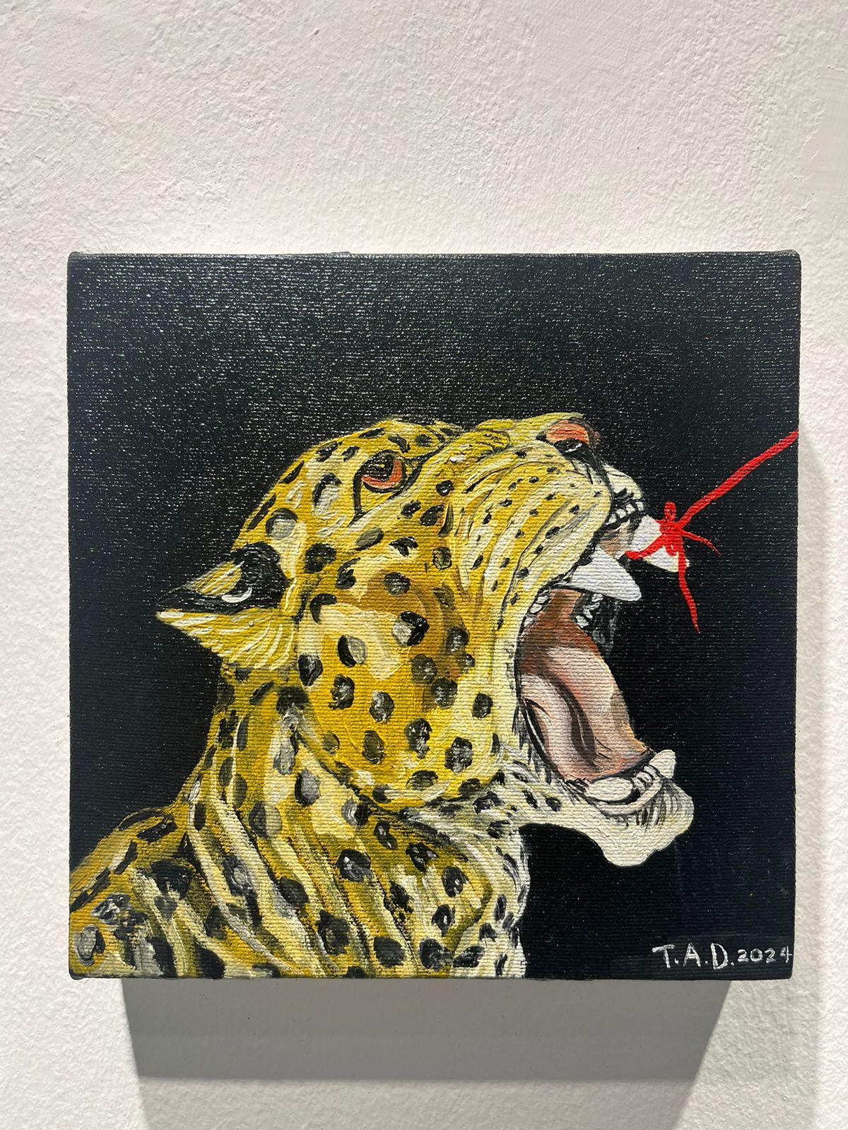 'Pulling Strings,' Oil on Canvas 10 x 10 Inches
