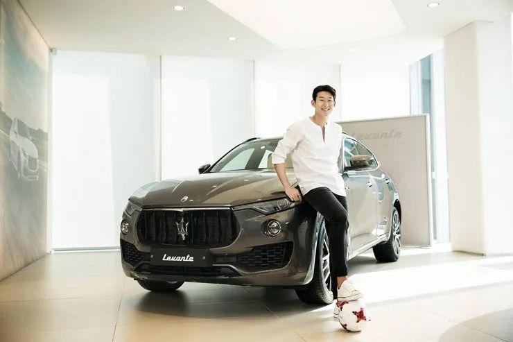Son Heung-min with his Maserati Levante (Photo: Pinterest)