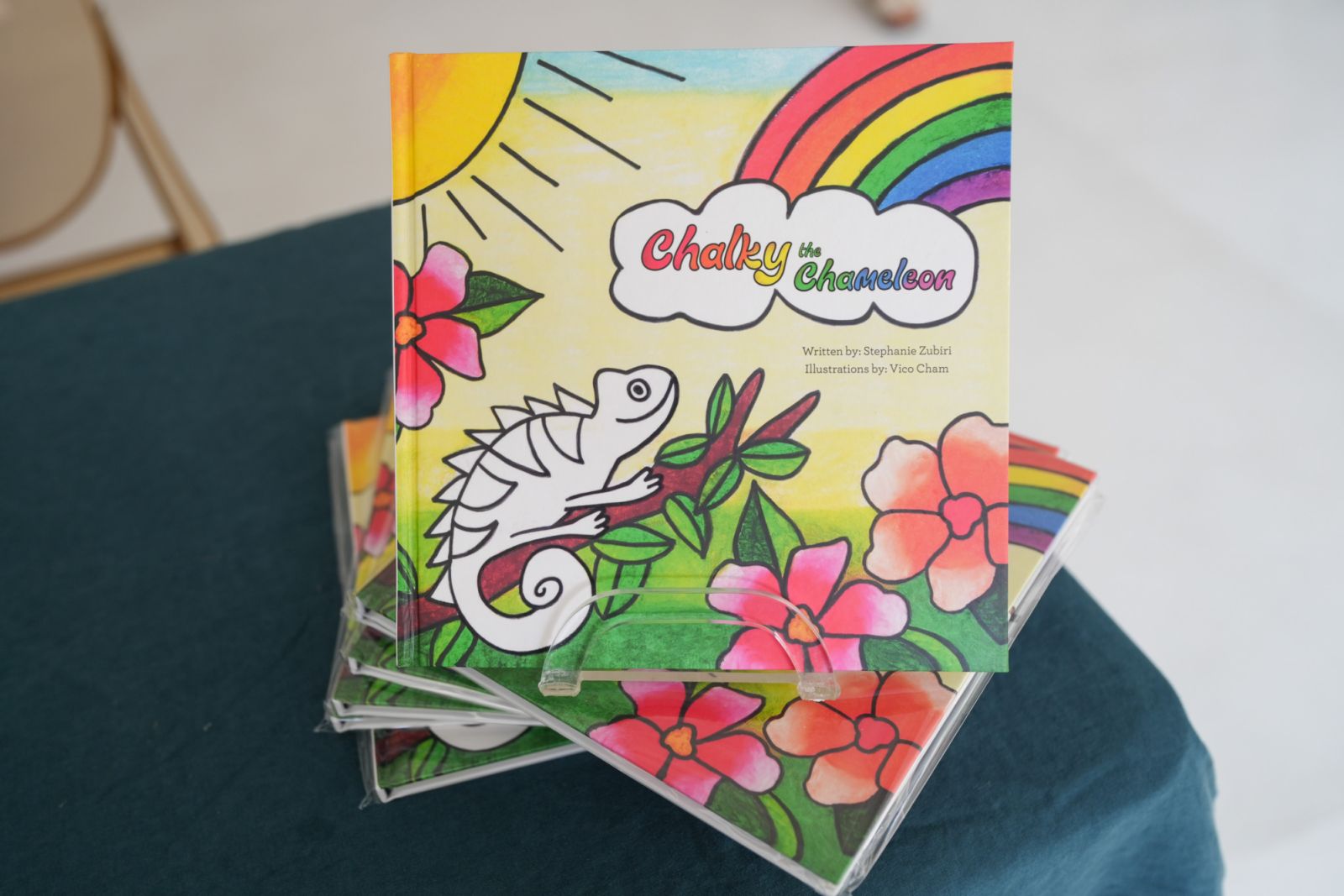 ‘Chalky the Chameleon’, one in a series of four children’s books, all celebrating neurodiversity.