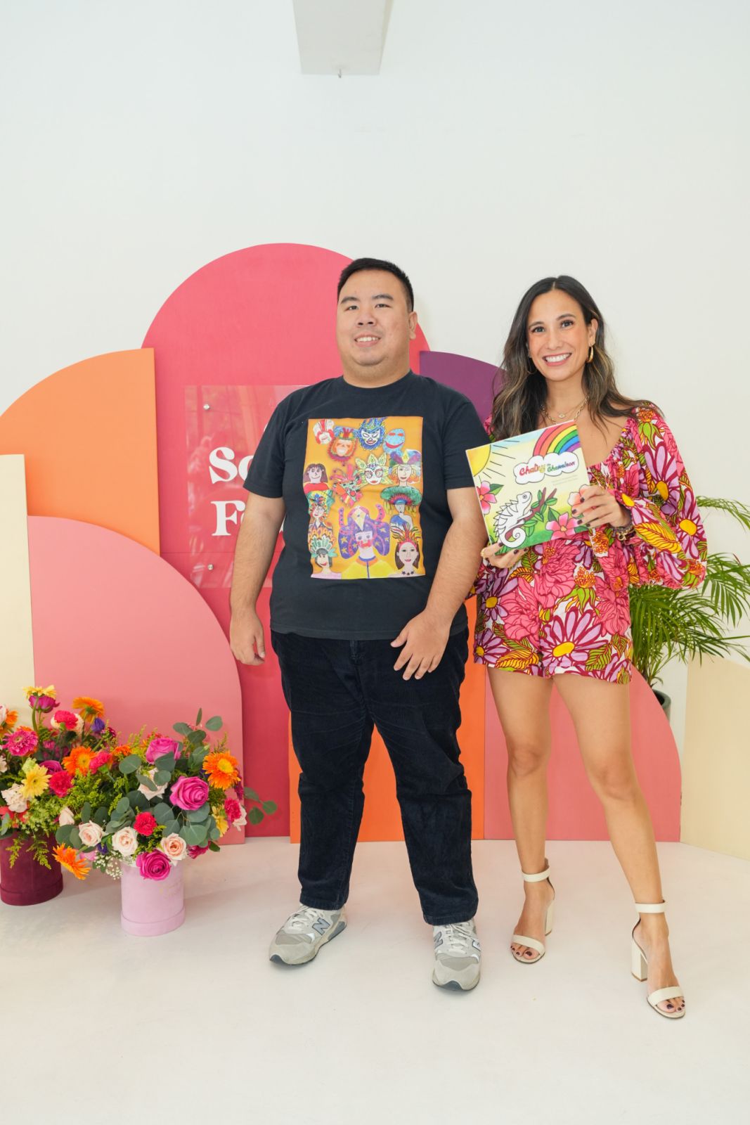 Stephanie Zubiri with Vico Cham, illustrator of her new children’s book.
