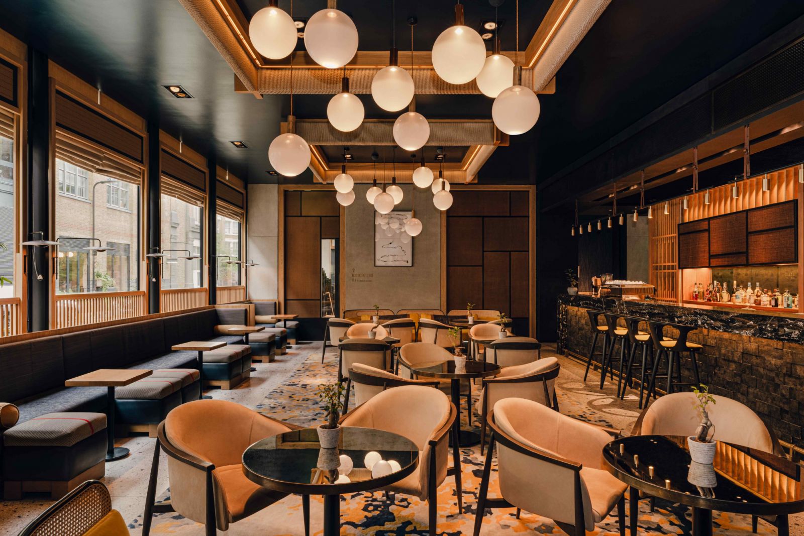 Rich and warm custom-designed elements meld with Japanese elements (Photo: Nobu Hotel Shoreditch)
