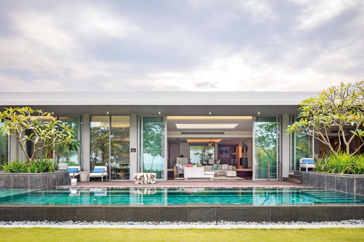 The design of the villas beautifully facilitates indoor-outdoor living