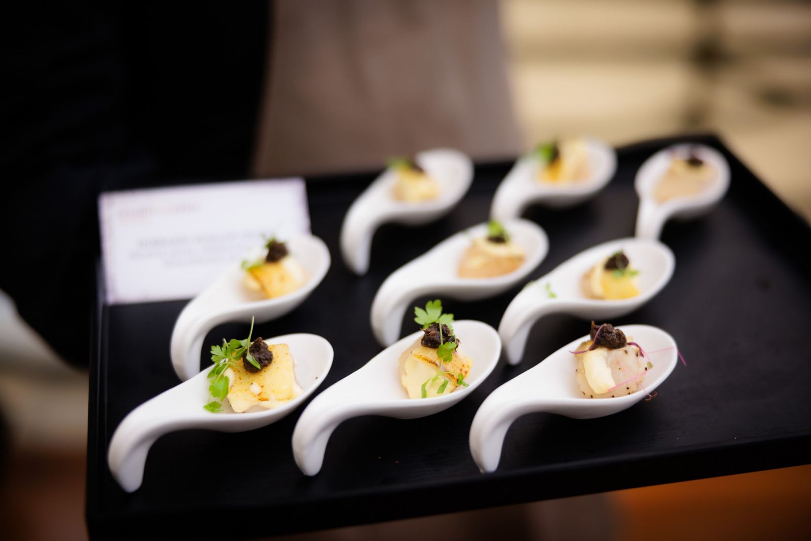 The delectable canapés
