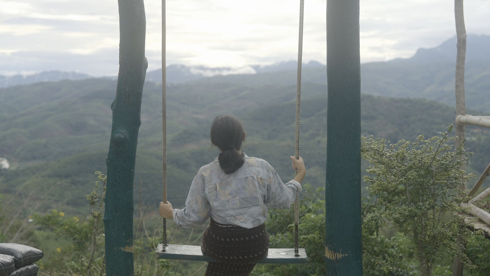 Cetus Kuo Chin-Yun’s ‘Because Watching Pacifies’ (2024), two-channel video installation with 7.1 surround sound objects, dimensions variable (Photo: Cetus Kuo Chin-Yun)