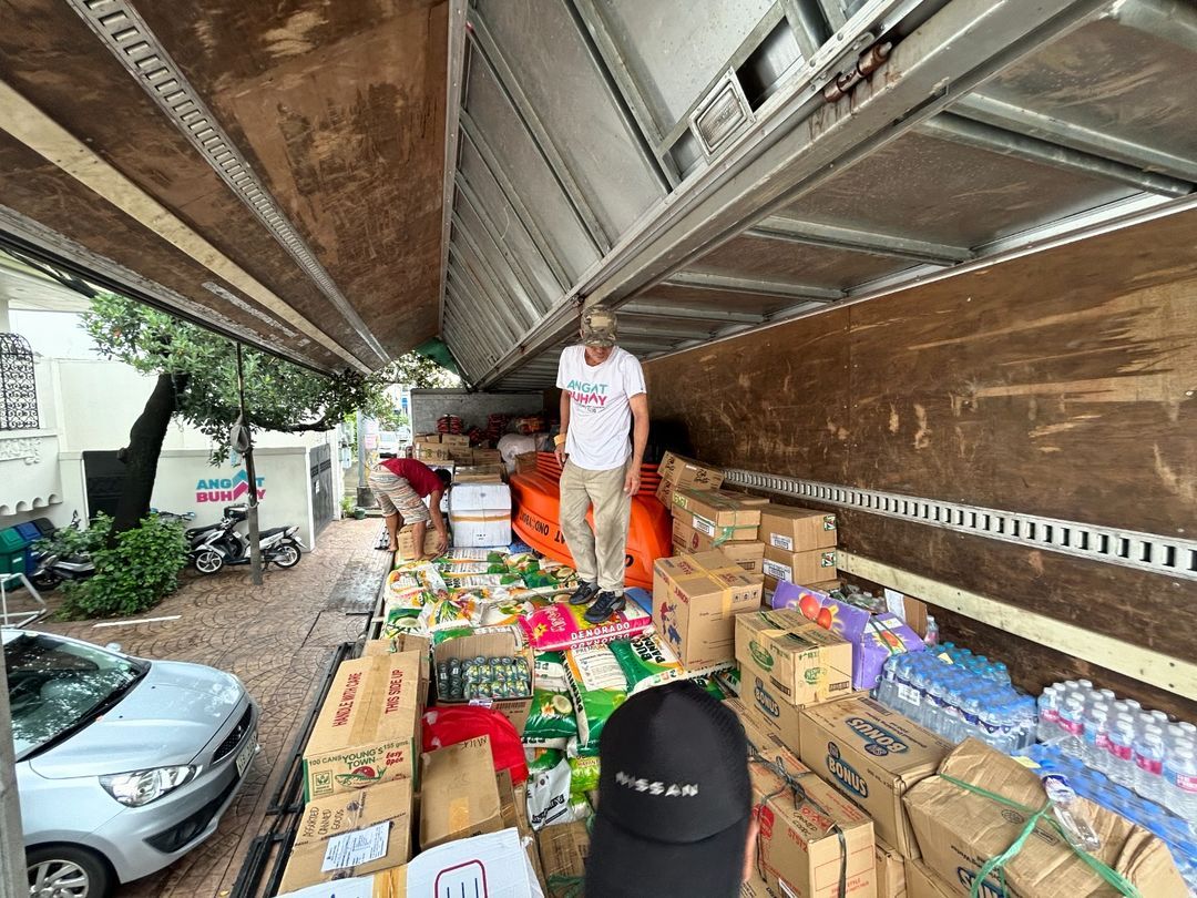 In-kind donations from Angat Buhay Foundation for victims of Tropical Storm Kristine (Photo: Angat Buhay Foundation)