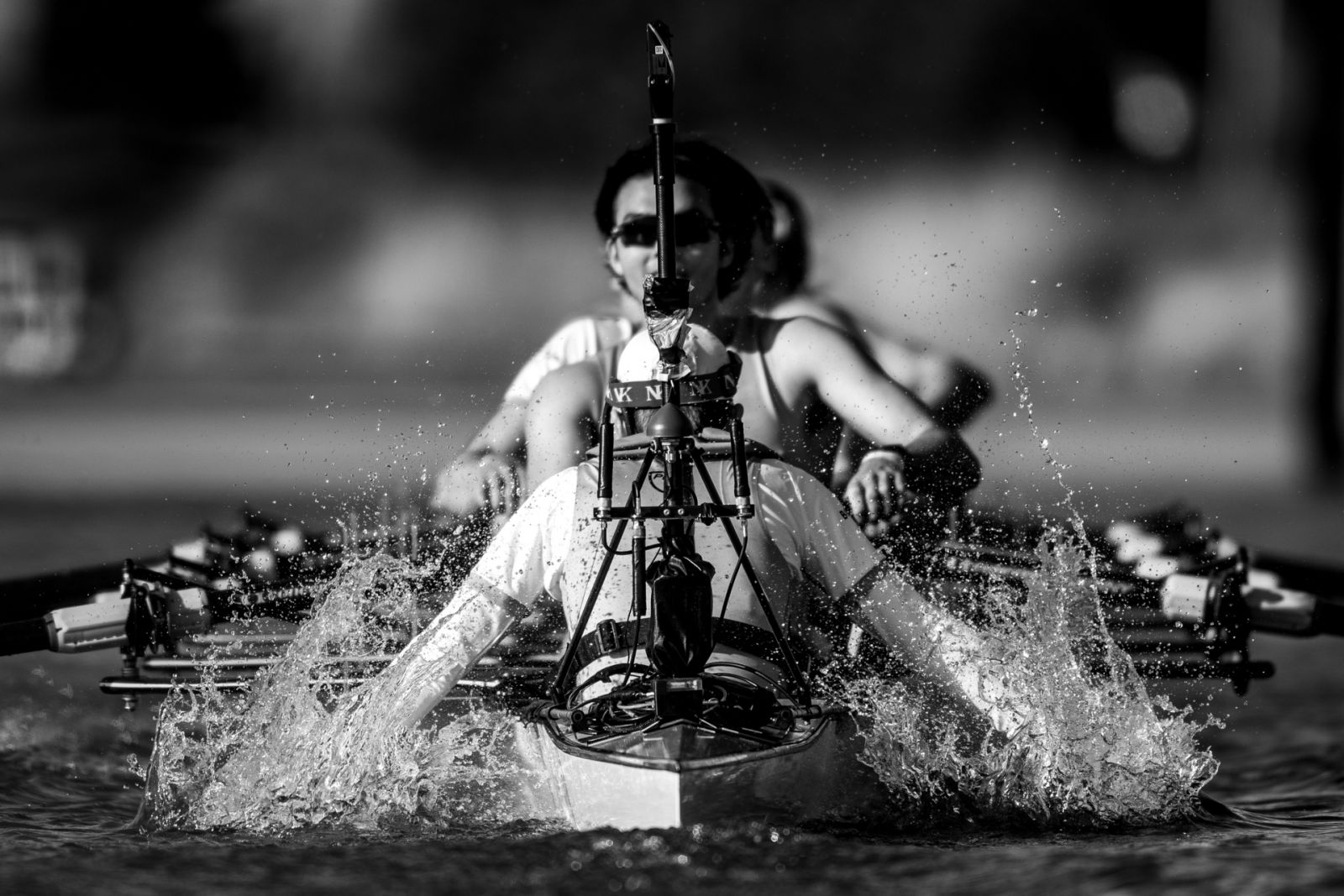 A close-up of athletes rowing (Photo: courtesy of Chanel/Row360)