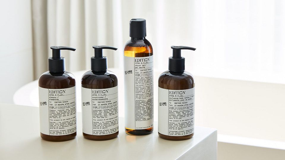 Edition Hotels bath and body collection by Le Labo