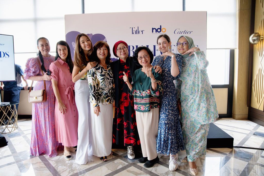 Gerrie Beh, Datuk Nicol David, Marion Caunter, Min Caunter, Tan Sri Dr Jemilah Mahmood, Ann Marie David, Mariana de Reyes and Dato' Shahira Ahmed Bazari