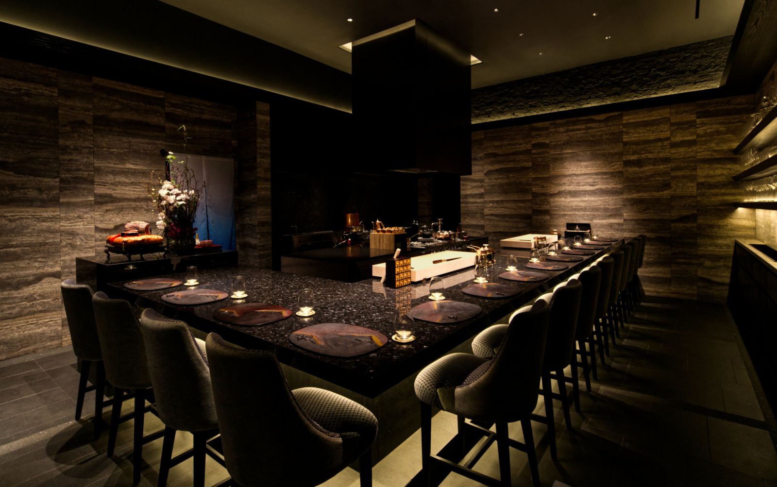 Imamura’s dining room is dim-lit, setting the scene for a private, intimate meal (Photo: Facebook / Imamura)
