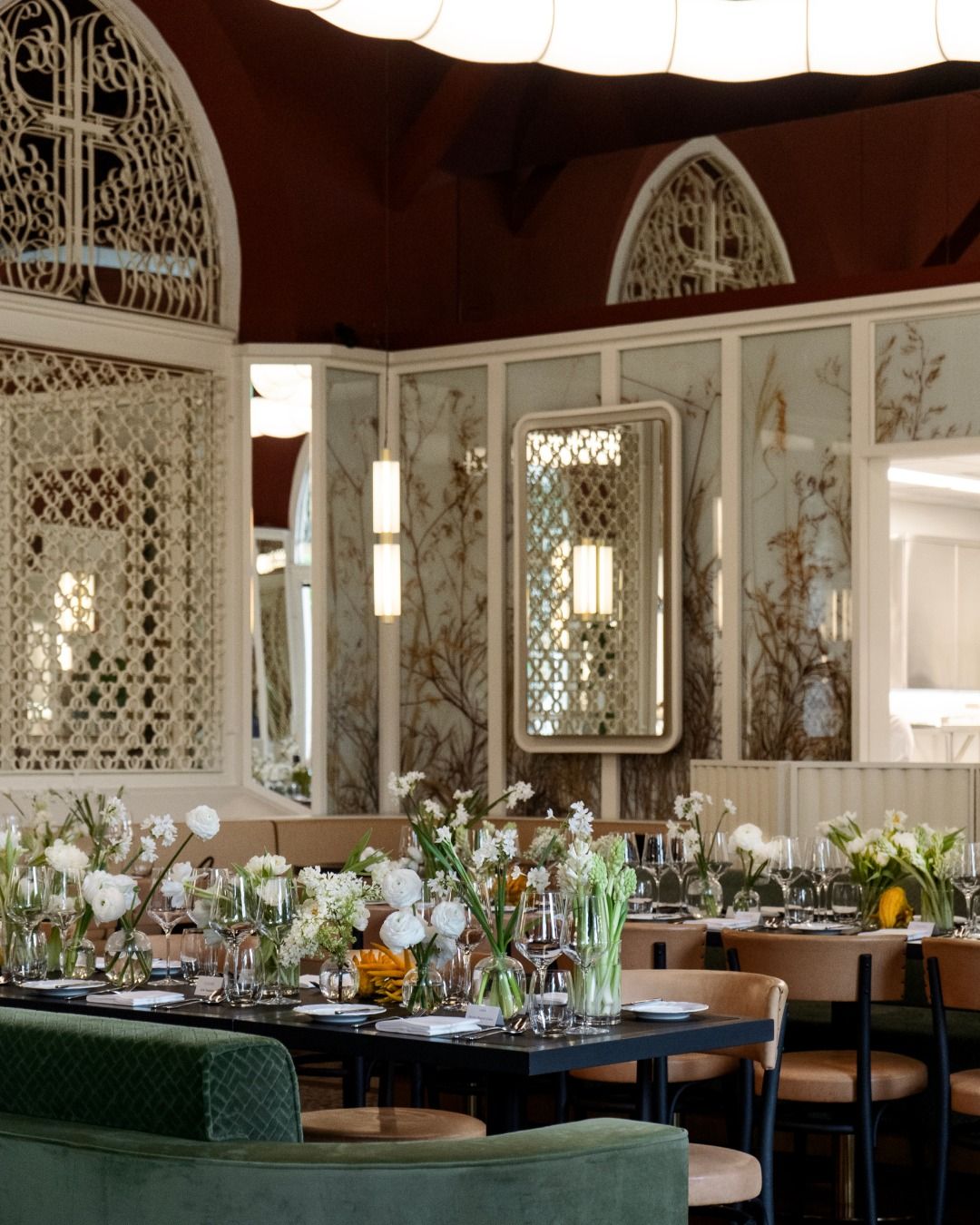 Locally sourced wild grasses are immortalised in Claudine’s walls (Photo: Facebook / Claudine Restaurant)