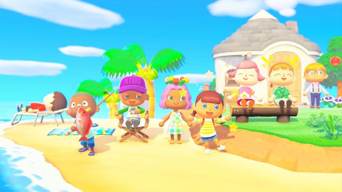 A group photo of happy islanders from Animal Crossing: New Horizons (Photo: Nintendo)