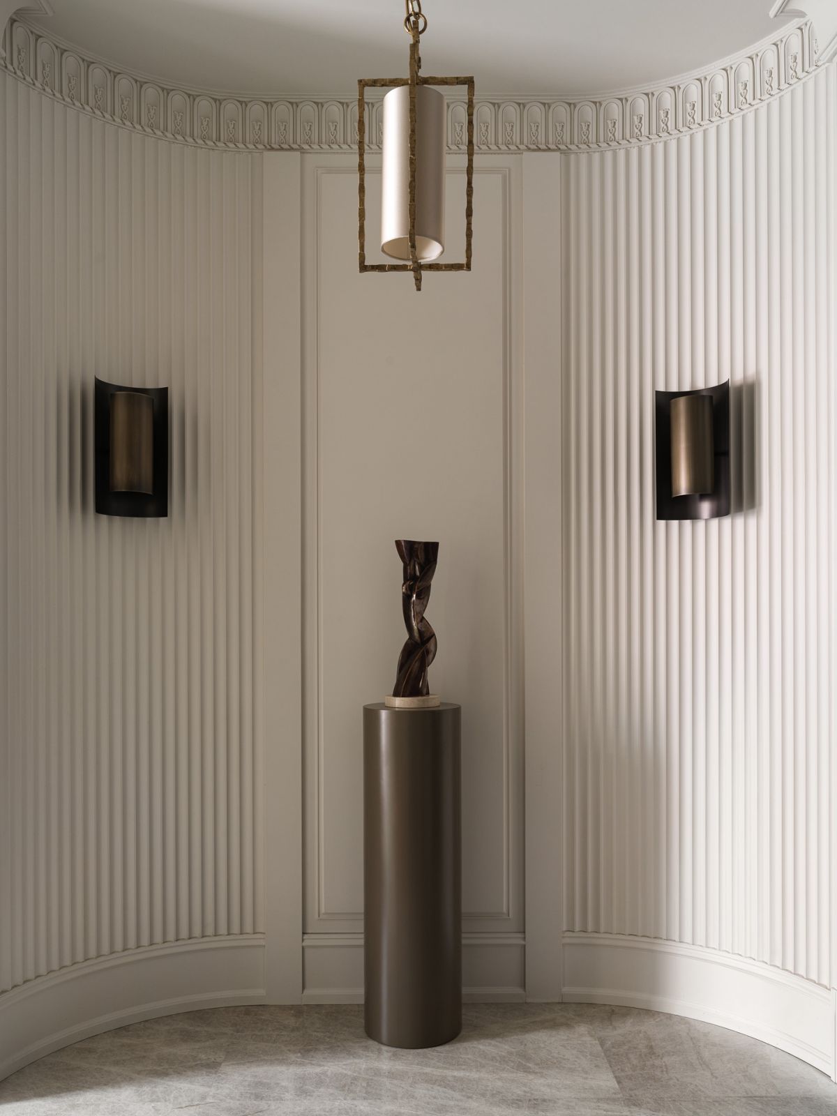Unique textures in the walls that elevate the space
