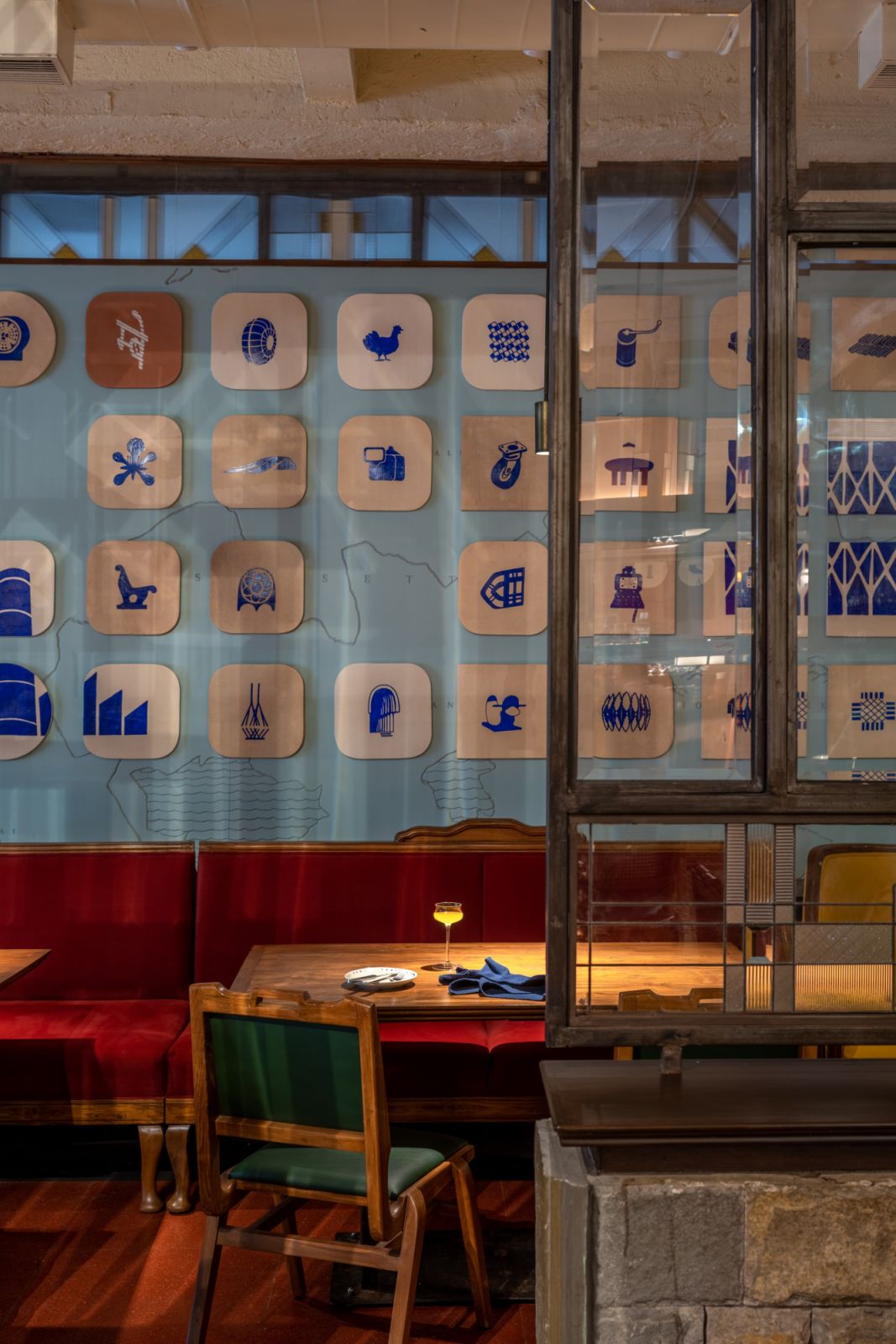 Bombay on a plate, art gallery section at The Bombay Canteen