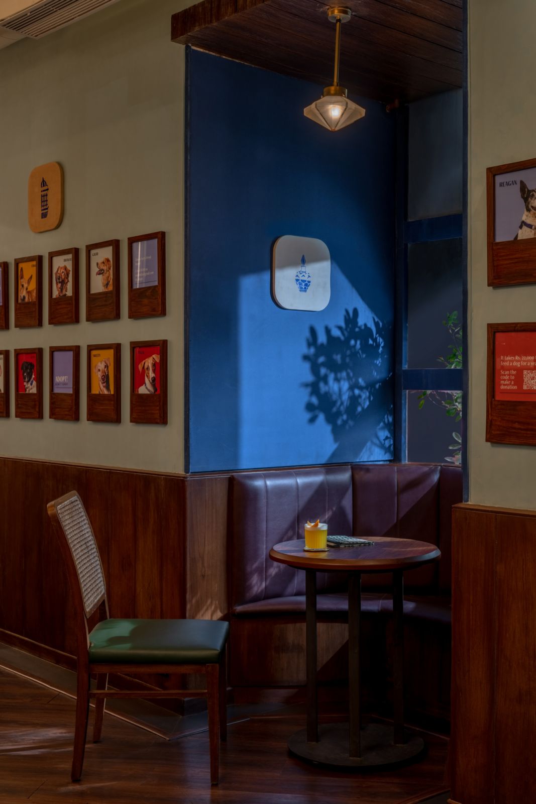 Cocktail lounge corner at The Bombay Canteen
