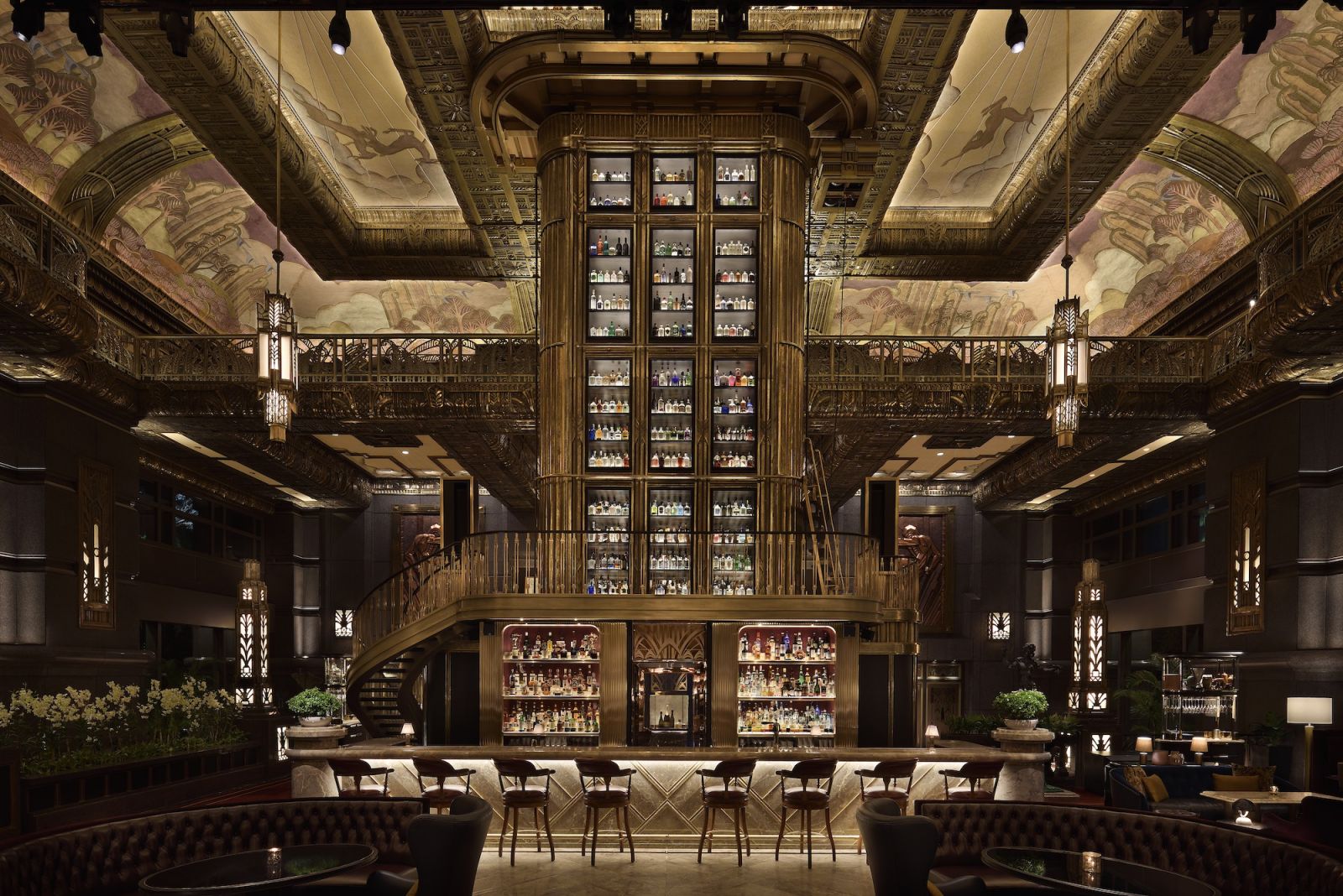 The Art Deco-inspired interior of Atlas