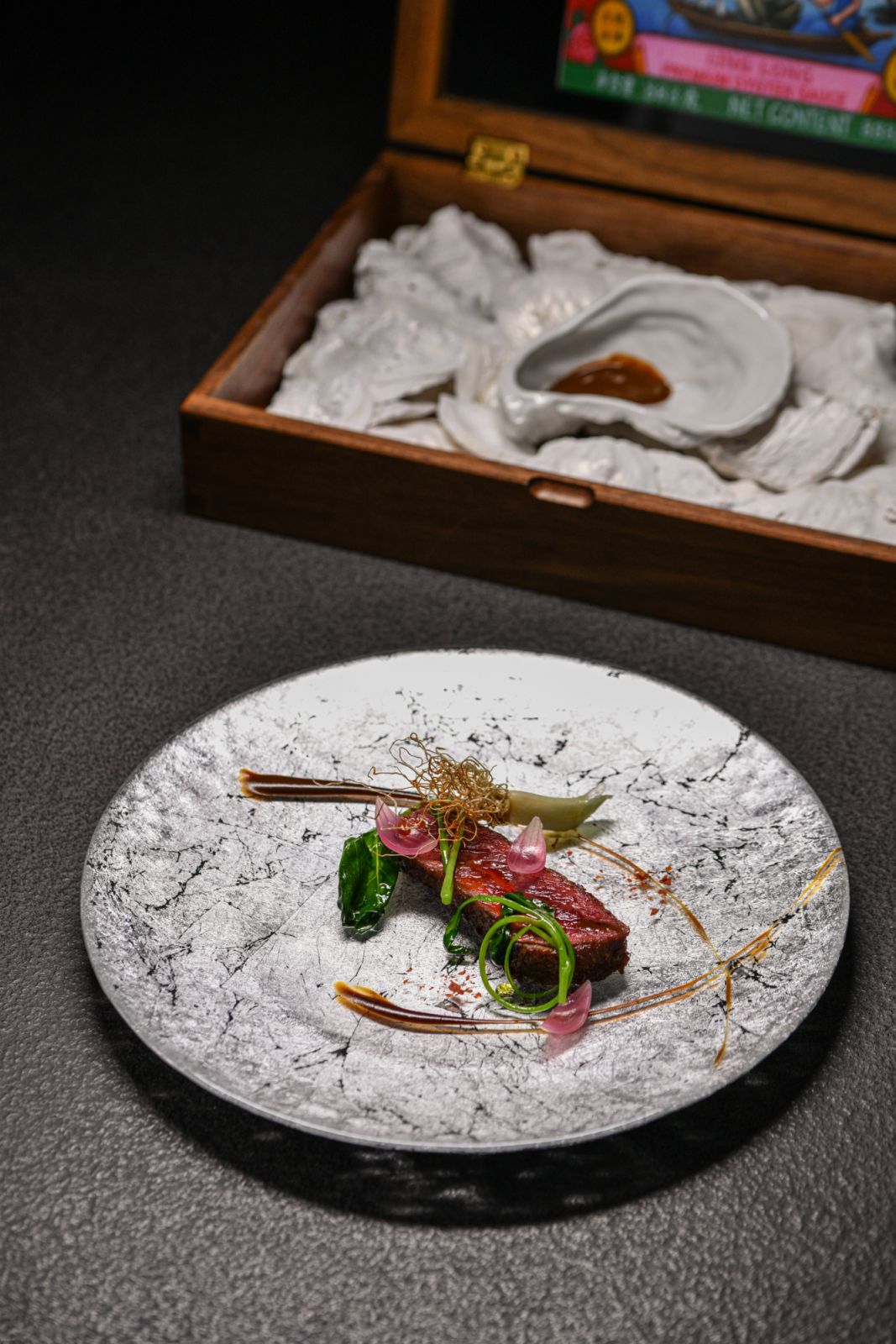 Shandong wagyu and oyster sauce at Ling Long