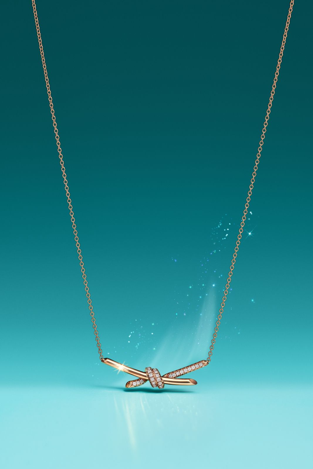 Knot by Tiffany pendant in 18c rose gold with diamonds (Photo: Courtesy of Tiffany & Co)