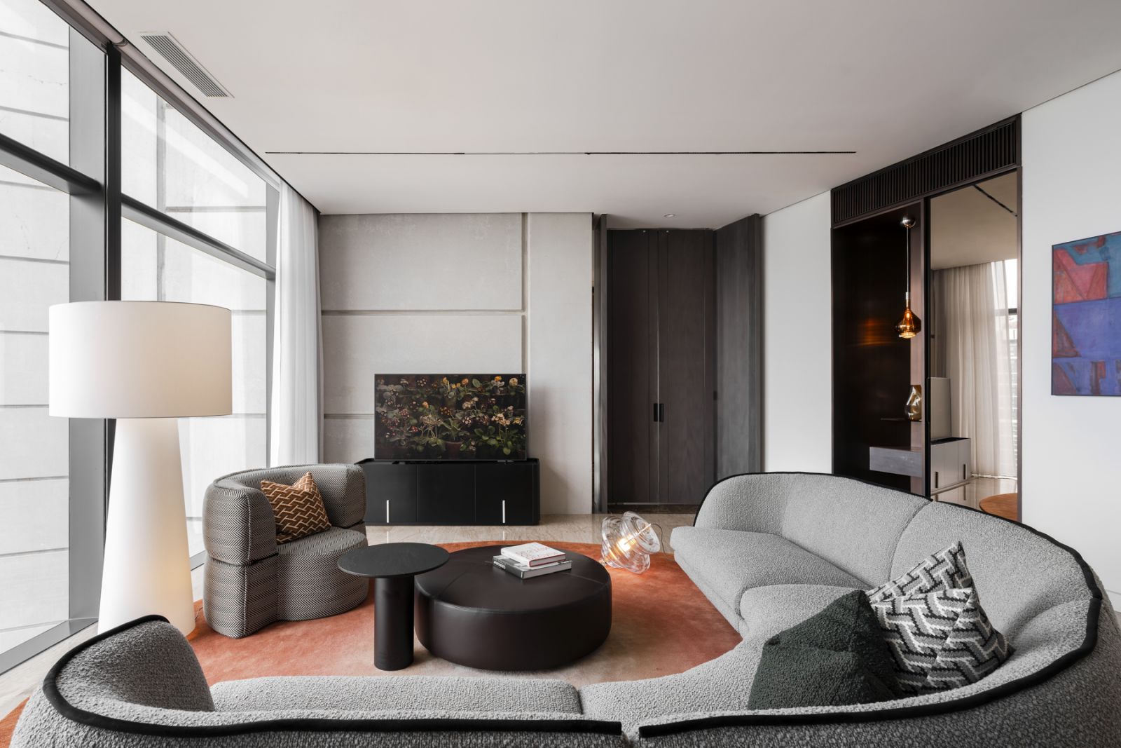 The family living room features a cosy Liu Jo Living sofa