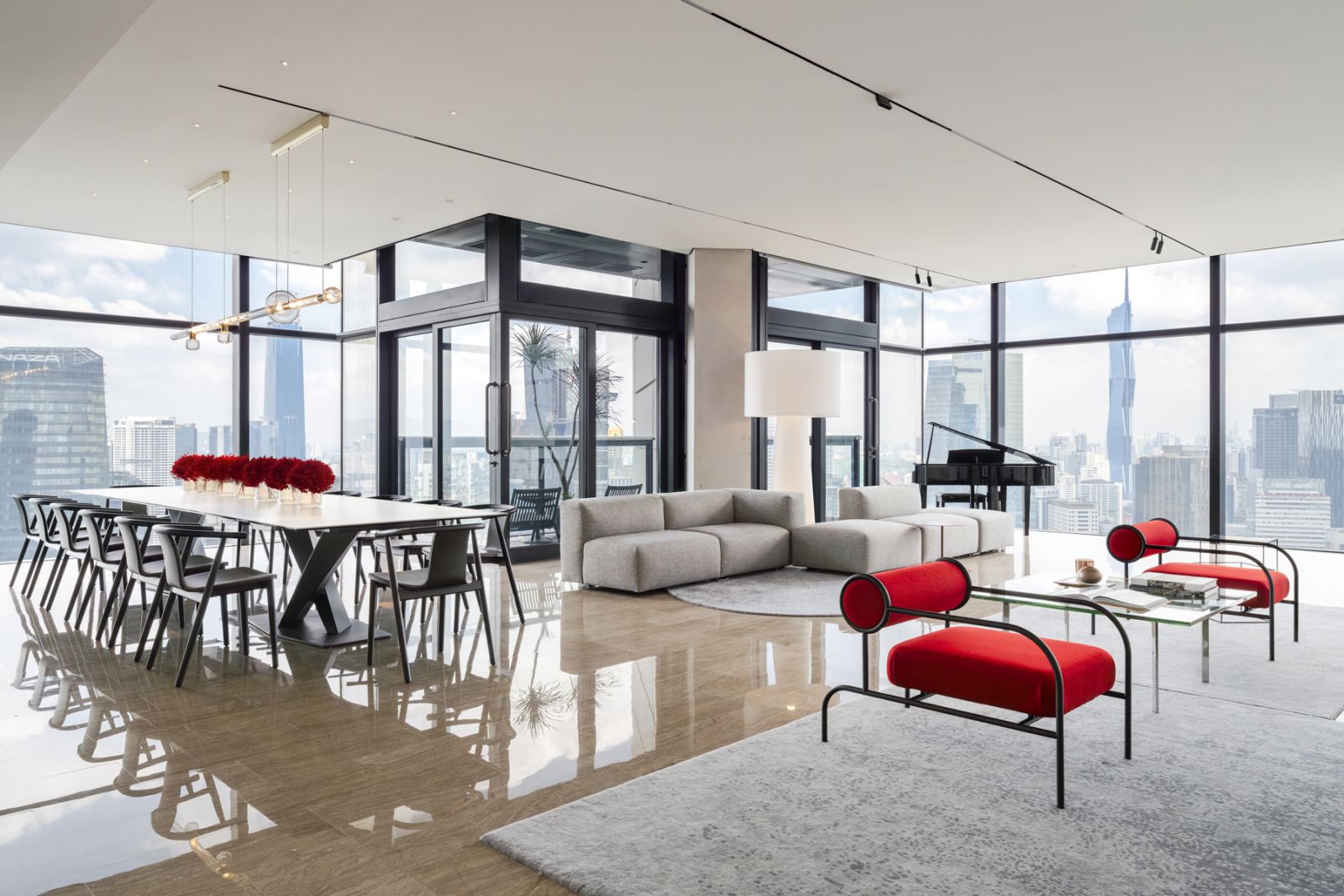 Penthouse Living Room Tour タオル RYAN SERHANT Tours NYC's Most Unique Hi-Rise Penthouse | 8