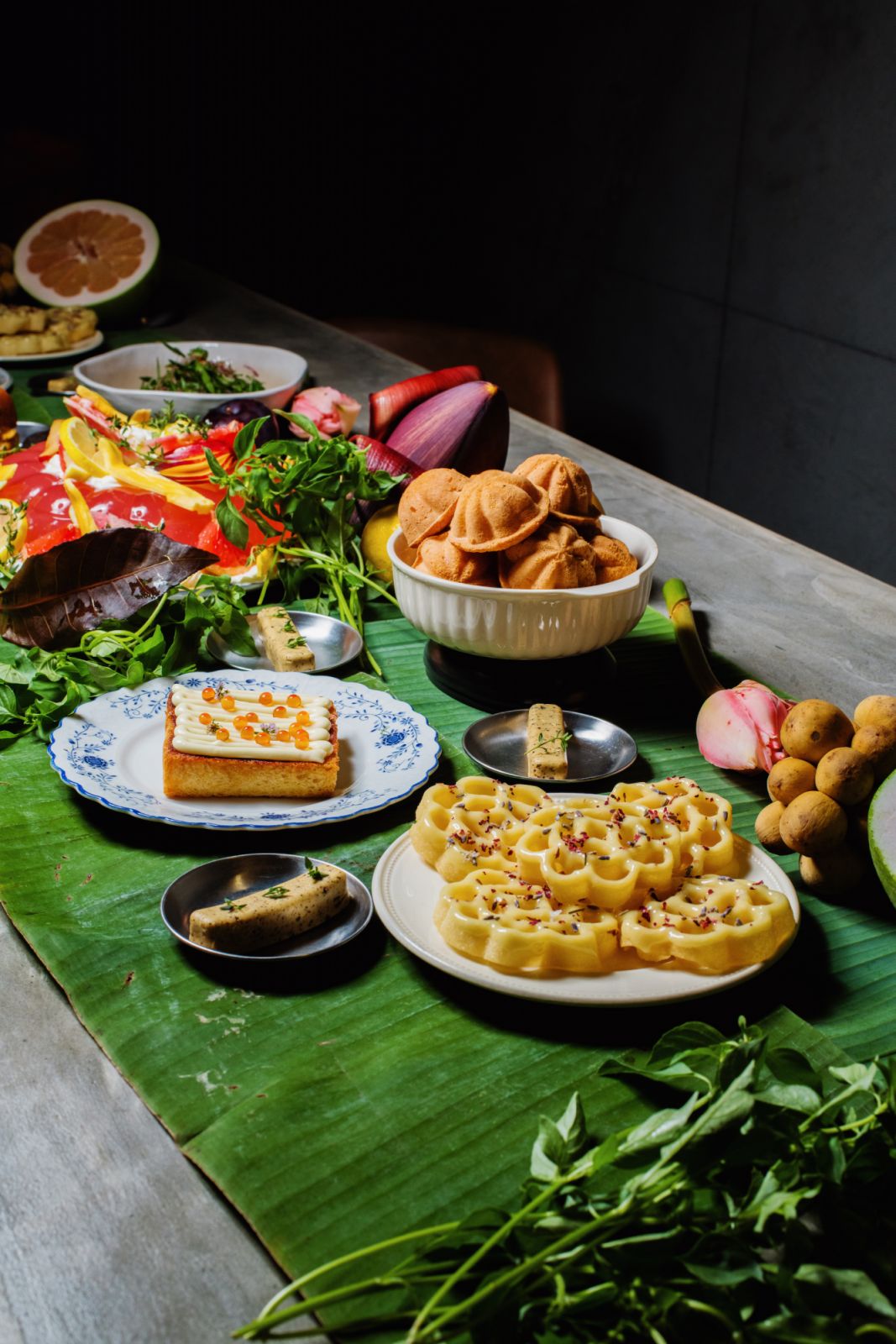 The full spread of dishes
