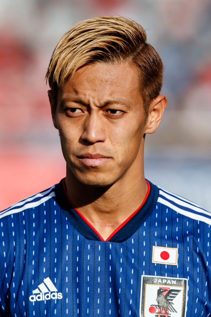 LUGANO, SWITZERLAND - JUNE 08: Keisuka Honda of Japan looks on during the international friendly match between Switzerland and Japan at the Stadium Cornaredo on June 8, 2018 in Lugano, Switzerland. (Photo by TF-Images/Getty Images)