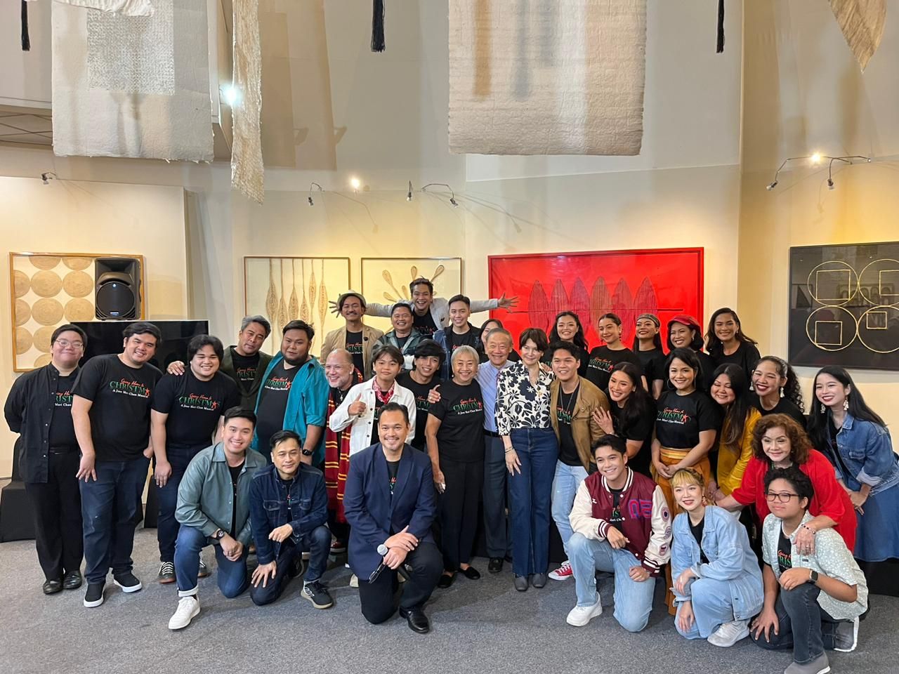 The cast of ‘Going Home to Christmas - A Jose Mari Chan Musical’ alongside its writers and directors