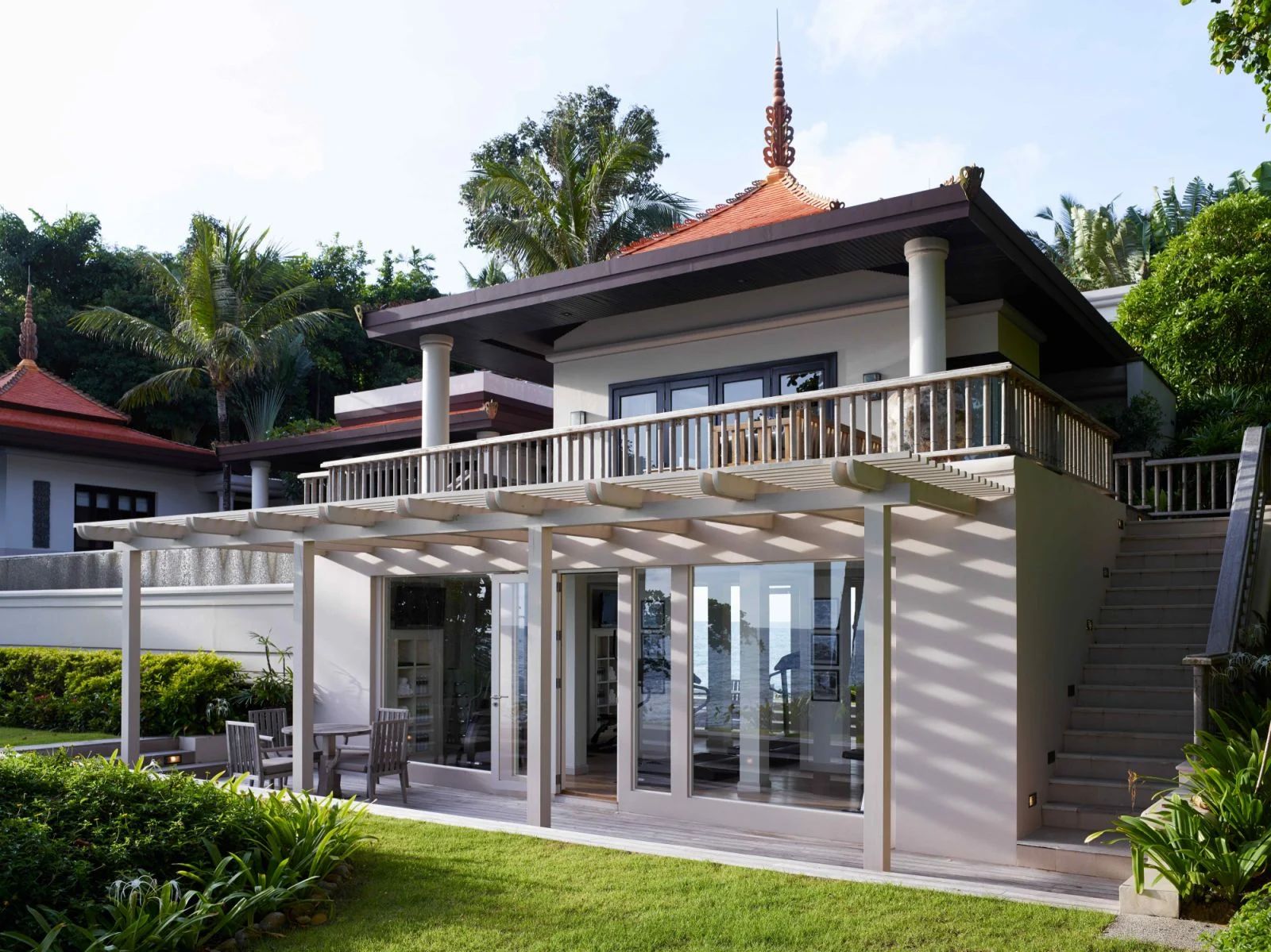 The distinctive Thai-style roof within the property (Photo: Thorp Design)