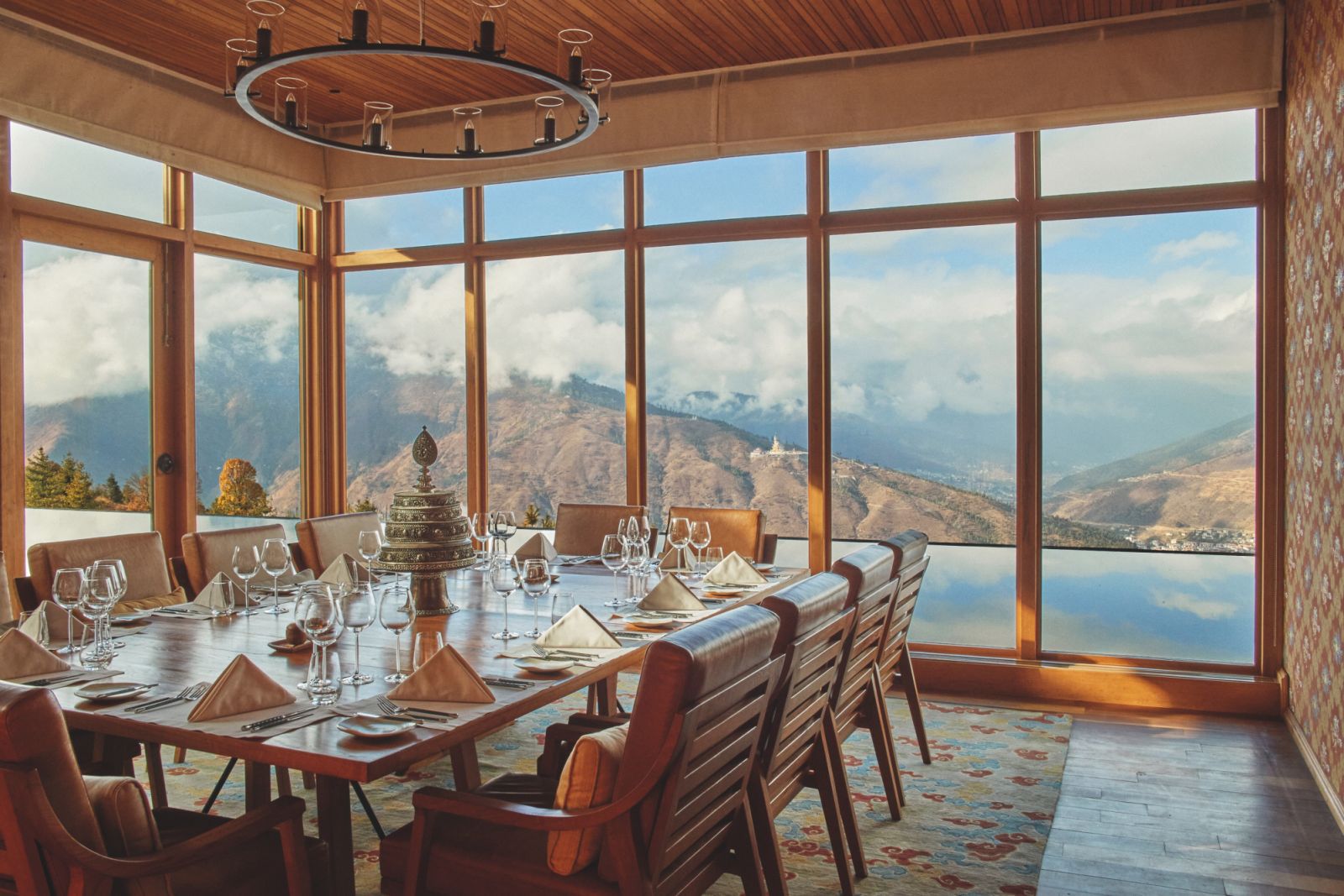 Private dining room at Six Senses Thimphu