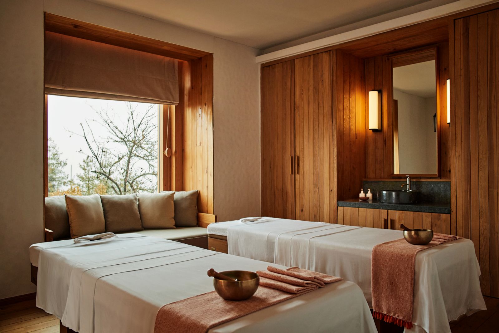 Spa couple treatment room at Six Senses Thimphu