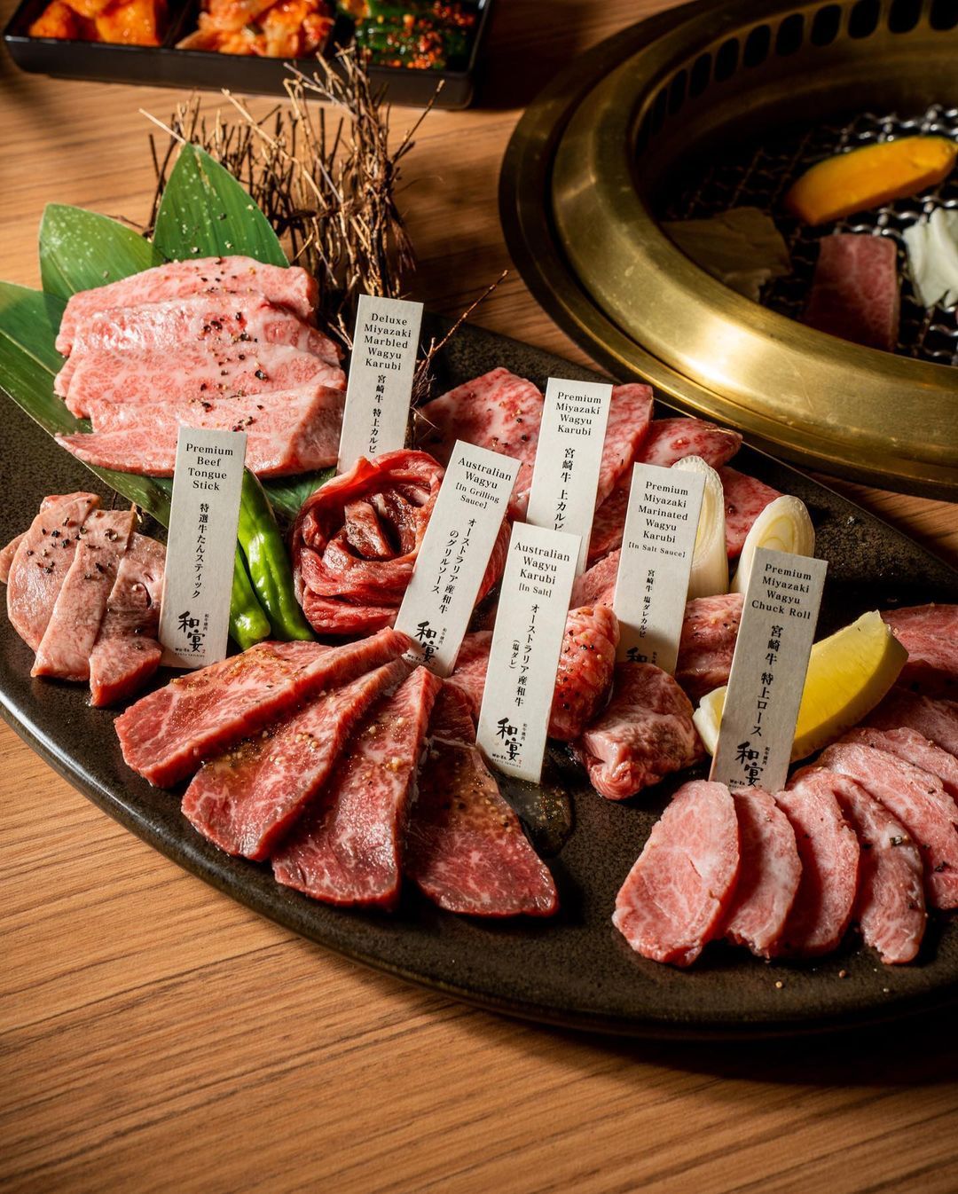 The wagyu beef platter consisting of the award-winning Champion Miyazaki Wagyu from Japan (Photo: Facebook / Wa-En Wagyu Yakiniku Singapore)