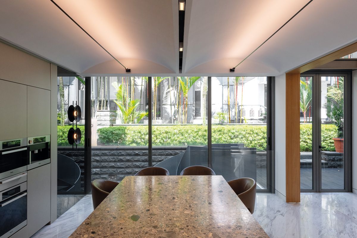 The Good Class Bungalow has an unobstructed view of the neighbouring one, where the owner’s brother’s family lives