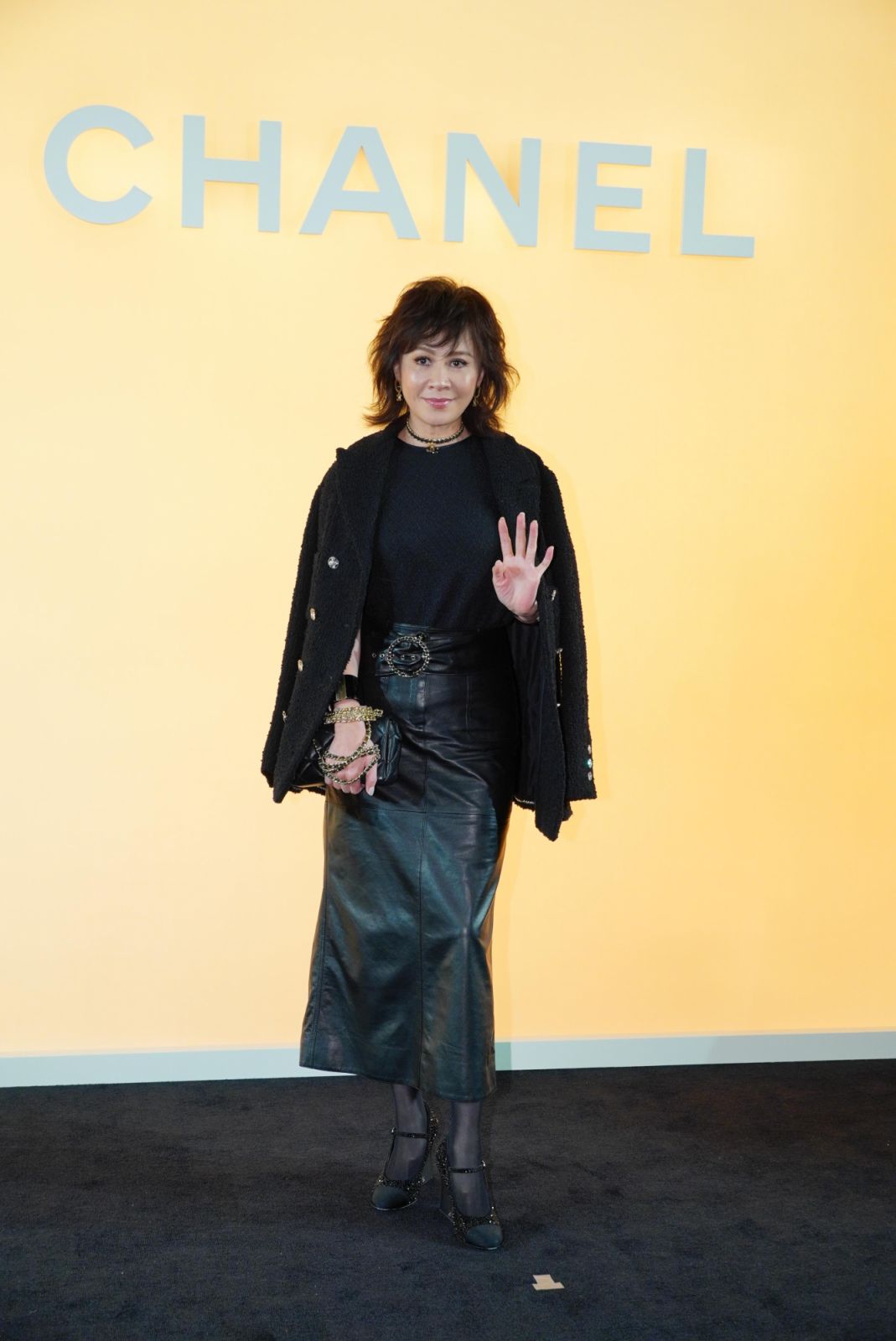 HONG KONG, CHINA - NOVEMBER 05: Actress Carina Lau Kar-ling attends the CHANEL Cruise 2024/25 Hong Kong Replica Show at the Hong Kong Design Institute on November 5, 2024 in Hong Kong, China. (Photo by VCG/VCG via Getty Images)