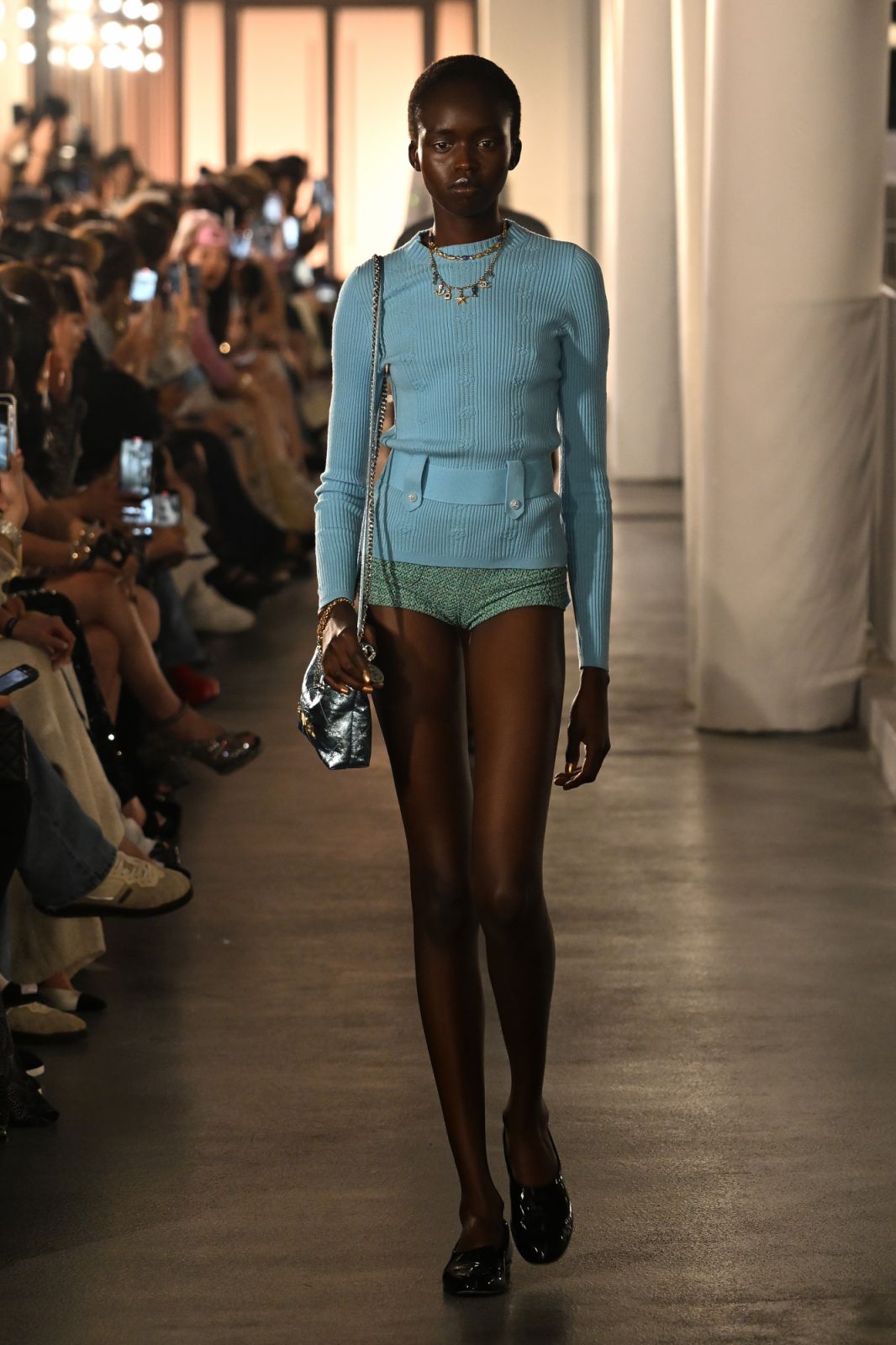 HONG KONG, CHINA - NOVEMBER 05: A model walks the runway during the CHANEL Cruise 2024/25 Hong Kong Replica evening show at the Hong Kong Design Institute on November 05, 2024 in Hong Kong, China. (Photo by Billy H.C. Kwok/Getty Images for CHANEL)