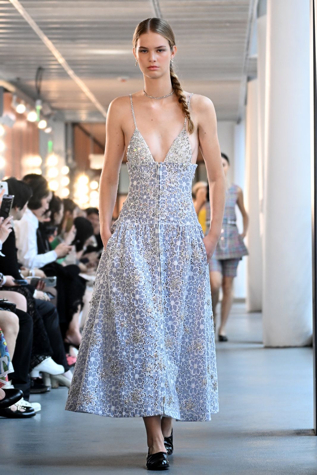 HONG KONG, CHINA - NOVEMBER 05: A model walks the runway during the CHANEL Cruise 2024/25 Hong Kong Replica Show at the Hong Kong Design Institute on November 05, 2024 in Hong Kong, China. (Photo by Billy H.C. Kwok/Getty Images for CHANEL)