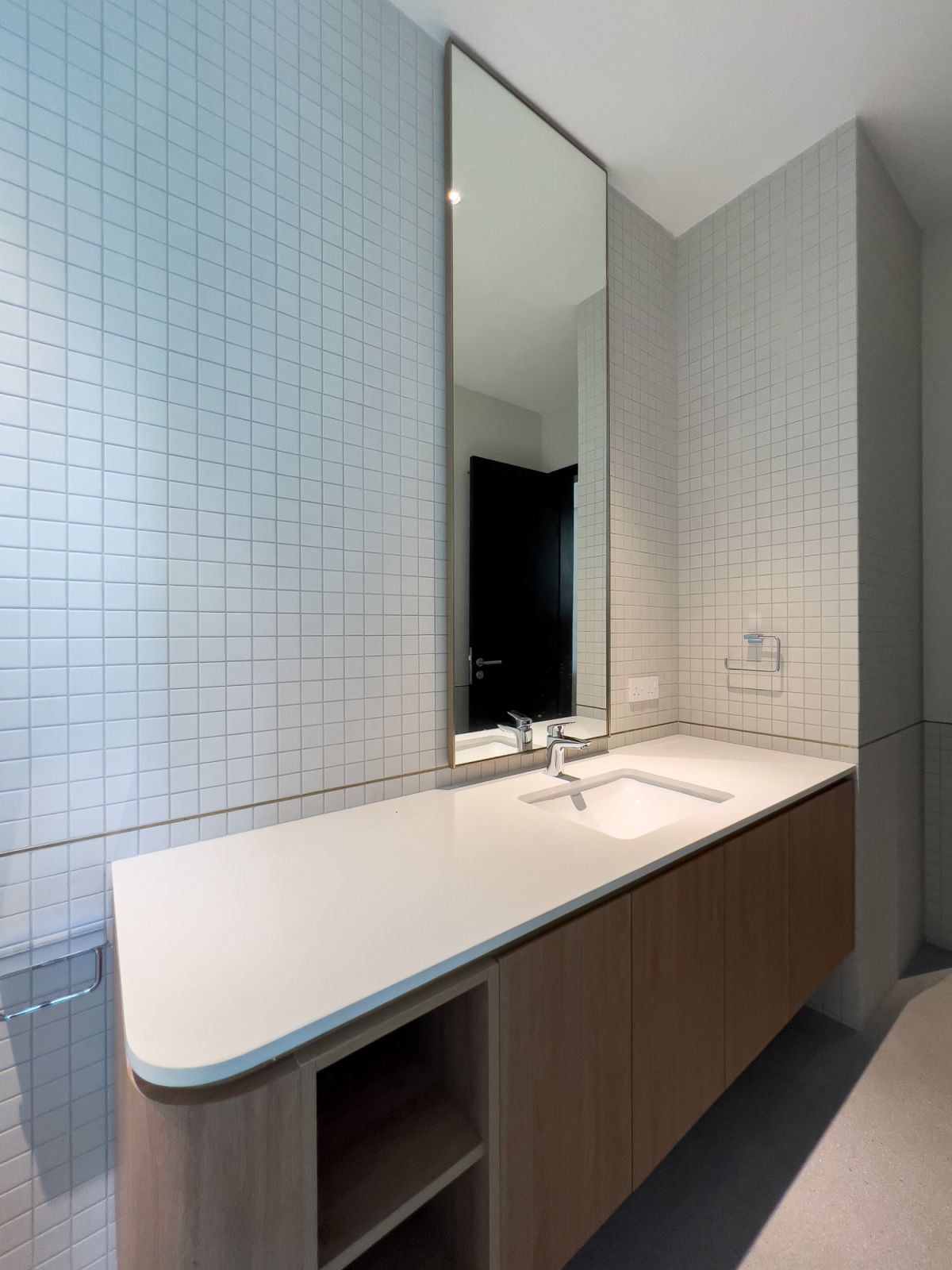 Bathroom materials and detailing that prioritises safety are preferred (Photo: Rupajiwa Studio)