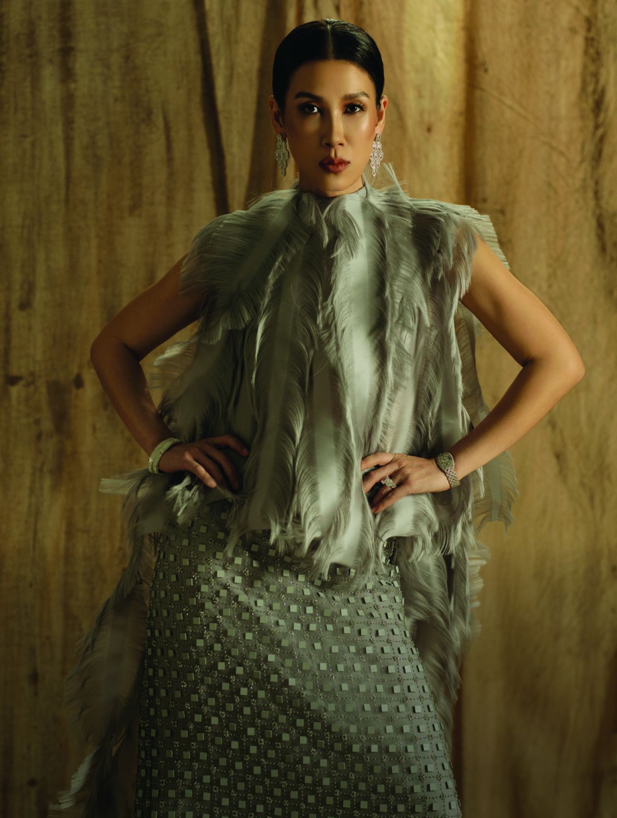 Kathy Yap-Huang wears a custom dress by Dennis Lustico (Photo: Patrick Diokno)