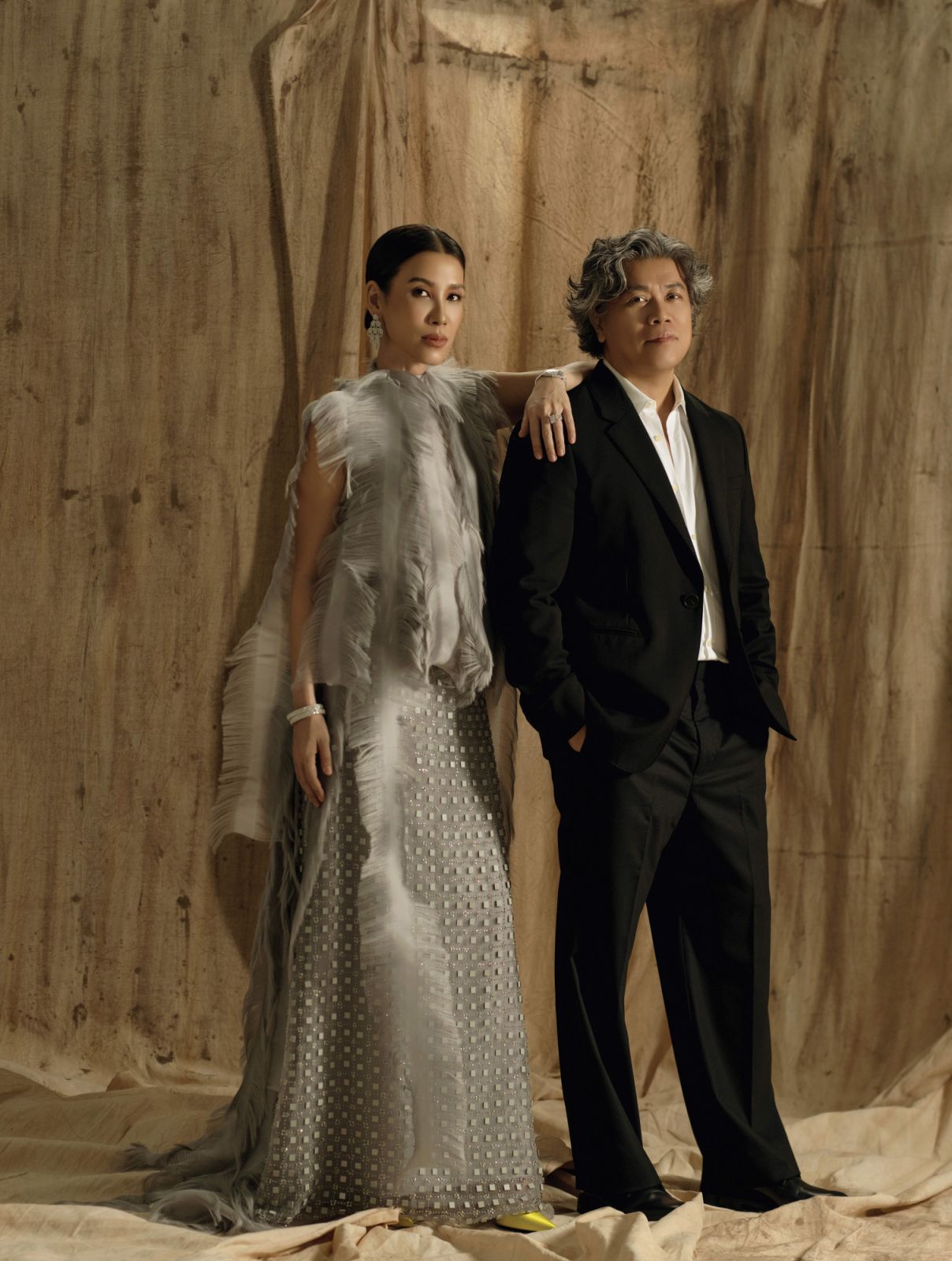 Dennis Lustico poses with muse Kathy Yap-Huang (Photo: Patrick Diokno)