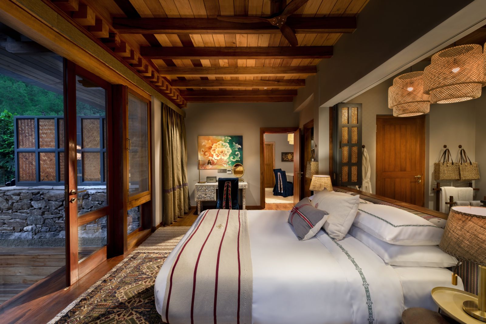 Family suite interior at andBeyond Punakha River