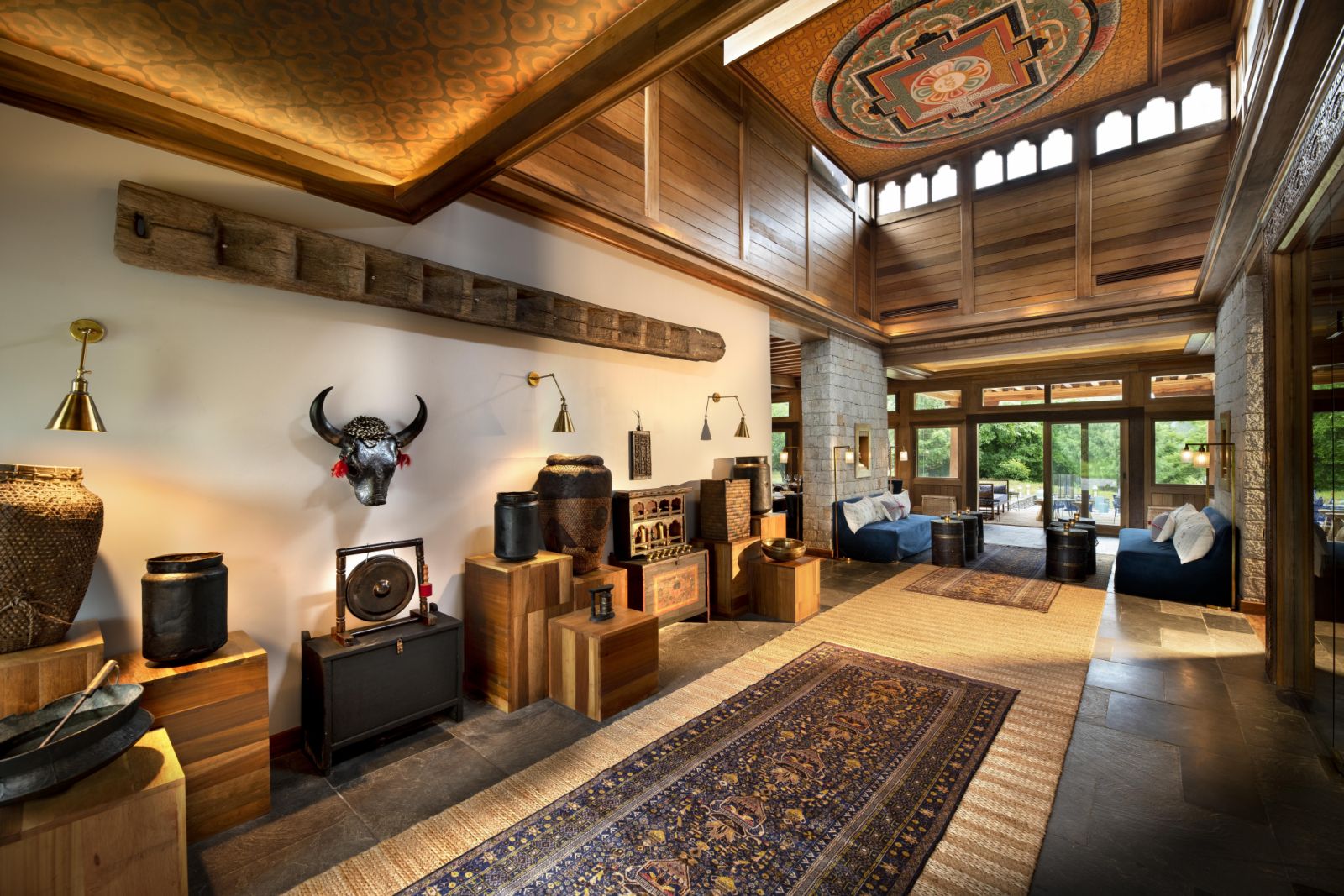 Guest area interior at andBeyond Punakha River