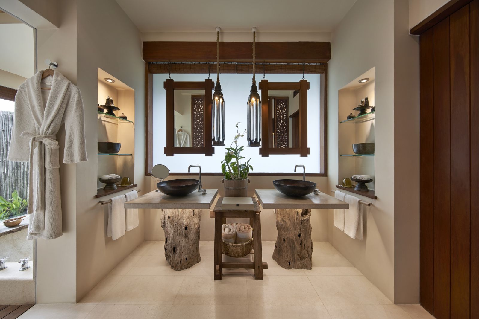 Two bedroom jungle villa bathroom at Song Saa Private Island