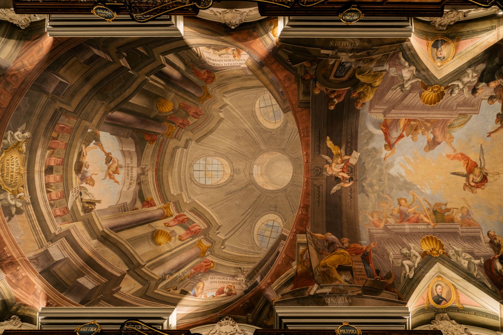 The mural on the ceiling of the Clementinum