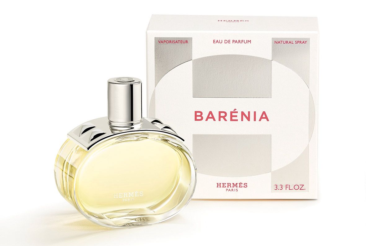 Hermès’s new fragrance Barénia, which boasts a bottle inspired by the maison’s Collier de Chien bracelet